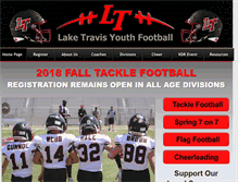 Tablet Screenshot of laketravisyouthfootball.com